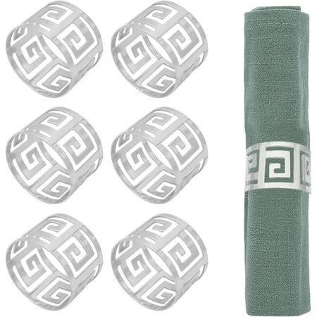 

Napkin Rings 6 Pack for Christmas Party Dinner