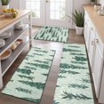 thumbnail image 2 of Light Green Christmas Tree and Snow Pattern Kitchen Rugs Sets Of 3,Kitchen Runner Rugs Non Skid Washable,Decorative Kitchen Floor Mats for Kitchen,Sink,Laundry,17"x30"+ 17"x47" + 17"x59", 2 of 6