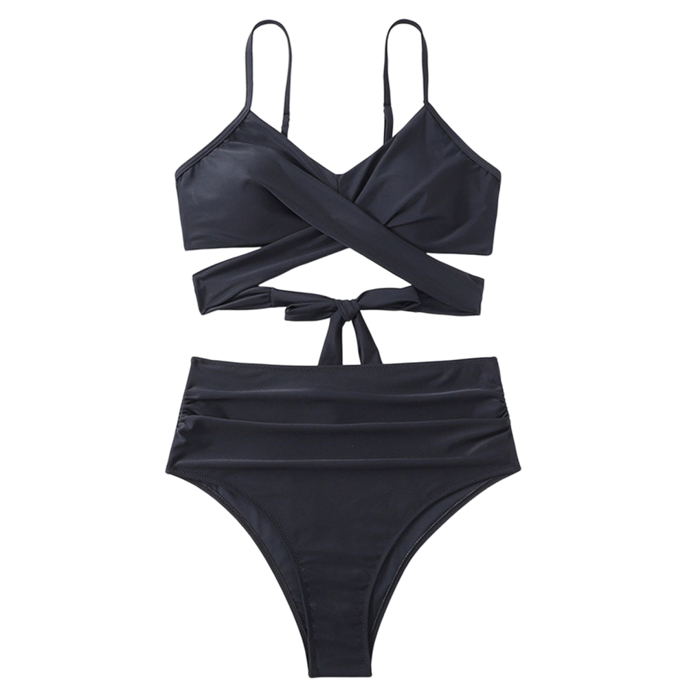 Bikini Set Womens Bikini Set HighBreasted Straps Floral Print Bikini