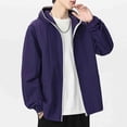 thumbnail image 2 of Annhoo Men Hooded Windbreaker Jacket Lightweight Zip Up Long Sleeve Outerwear with Pockets for Vacation Beach, 2 of 6