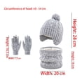 thumbnail image 3 of Girls Winter Hat Beanie Scarf & Gloves Set,Unisex, Cartoon Pattern, Casual & Practical, 3 Count, Winter Holidays Gift, 3 of 7