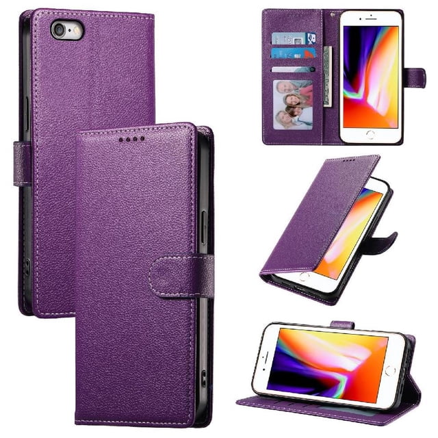 Funda para FOXDOCK iPhone 7 Plus/8 Plus – Cuero Premium, 3 ranuras para tarjetas, Protección contra impactos