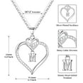 thumbnail image 3 of Inadays Heart Necklace for Women - Dainty 925 Sterling Silver Heart Necklaces Cute Letter Initial Pendant, Jewelry Gifts for Her Wife Girlfriend Mom Women Anniversary Birthday Christmas, A-Z, 3 of 7