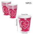 thumbnail image 3 of chaungfeng 16-Pack Disposable Paper Cups, Red Heart Valentine's Day Design, for Beverages, Festive Parties, Everyday Use, 3 of 6