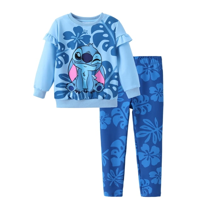 Sudadera Outfit Disney Stitch con volantes para niñas de 12 a 13 años