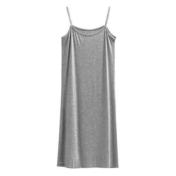 ZyeKqe Sleeveless Nightgowns for Women Cotton Sleepwear Adjustable Spaghetti Strap Pj Dress Sleepwaer Loungwear