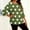 Green, variant on Women's Plus Size Heart Printed Casual Three Quarter Sleeve Round Neck Top Cute Romantic Design Soft for Daily Holiday Casual Wear