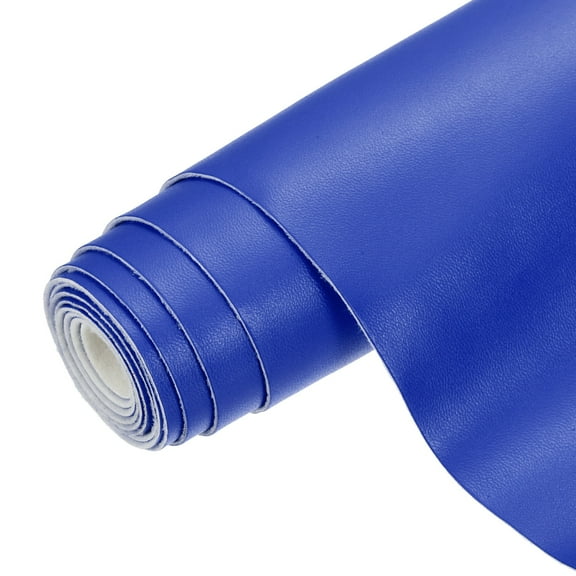 Uxcell Faux Leather 0.4 Yards Length 1mm Thick PU Leather for Sofa Bags DIY Crafts, Blue