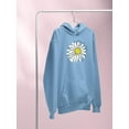 thumbnail image 3 of Daisy Hand Drawn Doodle Hoodie Women -Image by Shutterstock, Female XX-Large, 3 of 4