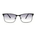 thumbnail image 2 of Mens Metal Half Rim Rectangular Bifocal Light Sunglasses Reader Gunmetal +2.75, 2 of 4
