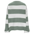 thumbnail image 5 of hoksml Women's Striped Long Sleeve Knitted Sweater Fashion Color Block Crewneck Pullover Slim Fit Soft Casual Fall Top, 5 of 8