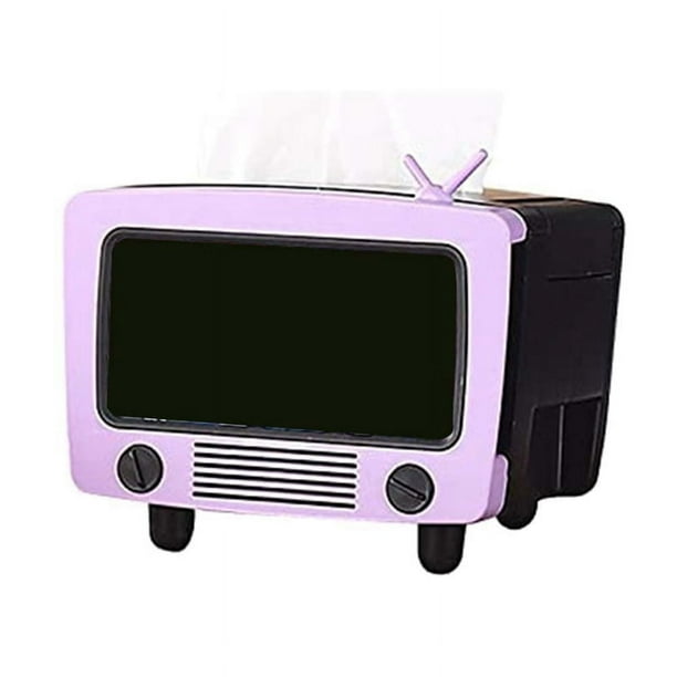 Caja de pañuelos para TV, multifuncional, creativa, con ranura para teléfono celular, decoración, soporte para pañuelos para el hogar