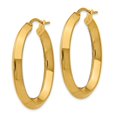 thumbnail image 3 of FB Jewels Stainless Steel Yellow IP-plated Knife Edge Hollow Oval Hoop Earrings, 3 of 4