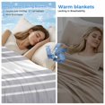 thumbnail image 2 of Light Grey Striped Cooling Blanket, Lightweight Breathable Summer Throw Blanket with Double Sided Cold Effect, White Simple Neutral Modern Picnic Beach Blankets Bed Sheet for Hot Sleepers 40"x60", 2 of 8