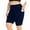 Navy, variant on Aobny Red Summer Women's Shorts Bike Plus Size Shorts Spandex High Waisted for Curvy Holiday Trousers,XL
