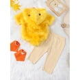 thumbnail image 3 of Cjfdfy Toddler Baby Baby Boys Girls Duck Outfit Halloween Animal Costume Newborn Baby Fall Clothes Plush Long Sleeve Hoodies Rompers Stripe Long Pants Set, 3 of 9