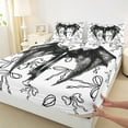 thumbnail image 3 of Feelyou Magic Angel Wings Twin Sheet Sets for Girl, Cartoon Princess Bowknot Twin Fitted Sheet, Fairy Tale Theme Flat Sheet, Super Cozy Room Decor, 3 Pieces, 3 of 7