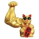 thumbnail image 1 of Figura gigante de gato de la suerte con brazo musculoso, escultura de cabeza abriéndose vigorosamente, regalo robo de oro, 1 of 9