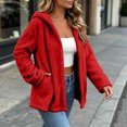thumbnail image 6 of Ghalytn Women's Fleece Jacket Hooded Zip Up Fuzzy Coat with Pockets for Fall and Winter, 6 of 8