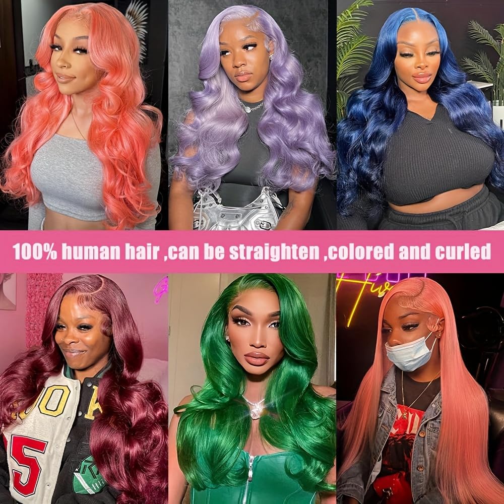 613 Lace Front Wig Human Hair Body Wave 13x4 Blonde Lace Front Wigs Human Hair Pre Plucked 180% Density 613 HD Lace Frontal Wig Transparent Lace With Baby Hair 36 inch
