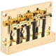 thumbnail image 1 of Conjunto de puente para bajo con monturas de rodillos placa de puente de montura fija de aleación de zinc dorado de 4 cuerdas con kit de tornillos para bajo eléctrico ANGGREK Otros, 1 of 8