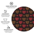 thumbnail image 3 of Honeii Gold Glitter Heart print Leather Coaster Set of 4, ideal for safeguarding your furniture from drinks spills and effortless cleanup-Round Shape, 3 of 6