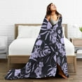 thumbnail image 5 of DouZhe Ultra-Soft Micro Fleece Lightweight Flannel Bed Blanket, Vintage Skulls Exotic Flowers Print Cozy Warm Throw Blankets, 60"x50", 5 of 7