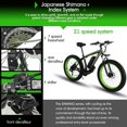 thumbnail image 3 of EAYSG 26"36V 500W Fat Tire Electric Bicycle Mountain Snow Beach EBike 21Speed(SHIMANO), 3 of 8