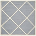 thumbnail image 2 of SAFAVIEH Cambridge Kennedy Geometric Wool Area Rug, Silver/Ivory, 6' x 6' Square, 2 of 8