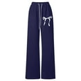 thumbnail image 4 of Akiihool Leggings for Toddler Girls Baby Toddler Girl Flare Pants Toddler Bell Bottom Leggings Girls Soft Cotton Ribbed Ruffle Pants Clothes (Navy,11-12 Years), 4 of 4