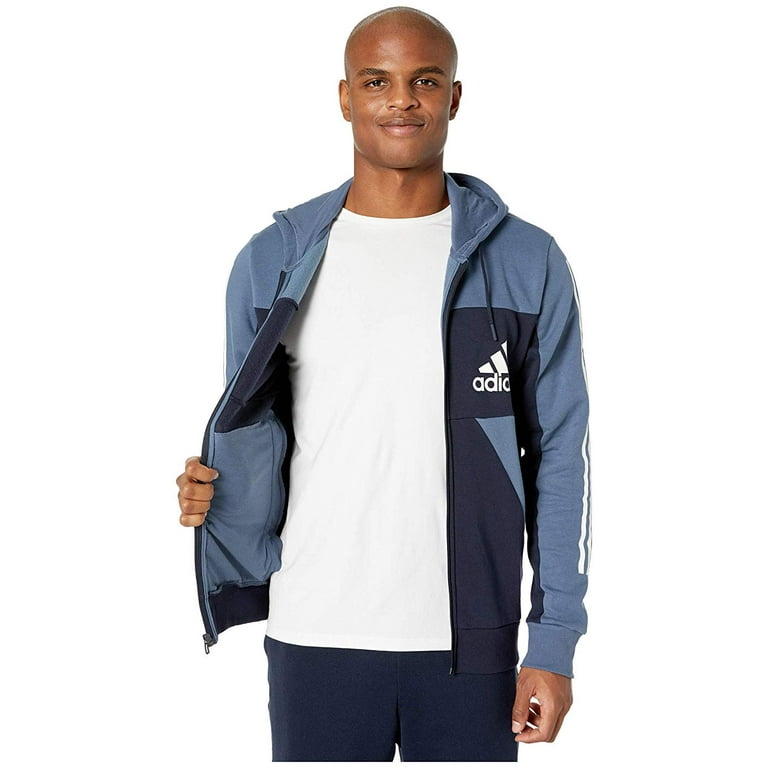 adidas Sport ID Color Block Full Zip Hoodie Tech Ink/Legend Ink