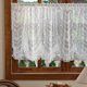 thumbnail image 4 of Xiao Hua Cortinas para ventana de cafetería, 1 pieza, blancas, cortas, para cocina, 200x55cm, opacas, con bolsillo para barra, cortinas decorativas para ventanas pequeñas. Estilo A, 4 of 5