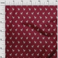 thumbnail image 3 of oneOone Cotton Cambric Maroon Fabric Animal Craft Projects Decor Fabric Printed By The Yard 56 Inch Wide, 3 of 5