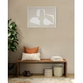 thumbnail image 6 of Kate and Laurel Sylvie Eye Catching Sleek Abstract 3 White and Beige Framed Canvas Wall Art by The Creative Bunch Studio, 23x33 White, Modern Contemporary Art for Wall, 6 of 7