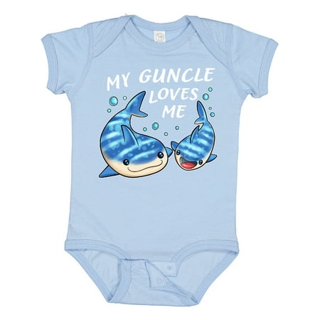 

Inktastic My Guncle Loves Me- Whale Shark Gift Baby Boy or Baby Girl Bodysuit