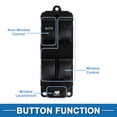 thumbnail image 3 of Interruptor de ventana eléctrica Unique Bargains para el lado del conductor delantero izquierdo para Mazda 3 Sport 2004-2009 Negro, 3 of 7