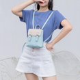 thumbnail image 4 of Yucurem Mini PU Leather Women Shoulder Bags Flap Backpack Lady School Bags (Blue), 4 of 9