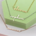 thumbnail image 3 of PicturesOnGold Custom Name Necklace For Women Personalized Name Necklace in Sterling Silver or Gold Personalized with any Name or Word (Gold Dainty Name Necklace), 3 of 5