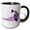Black/White, variant on 3drose, Funny Cute Purple Barracuda Fish Cartoon, 11oz Two-tone Green Mug