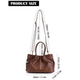 thumbnail image 4 of Spencer Women's Satchel Soft PU Tote Bag Causal Work Handbags Lady Shoulder Crossbody Bags with Removable Strap, Black, 4 of 10