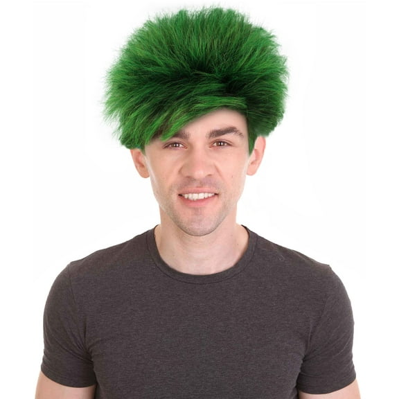 HPO Teen s' Green Costume Wig – Capless Cosplay Hair for Halloween, TV-Inspired Looks & Dress-Up Play