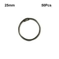 thumbnail image 3 of 50 Pieces Metal Binder Rings Albums Loose-leaf Book Hoops for Home Notepad Cards Scrapbook Craft Office Binding Black inner 25mm, 3 of 10