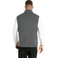 thumbnail image 3 of 33,000ft Men's Fleece Vest, Lightweight Warm Zip Up Polar Vests Outerwear with Zipper Pockets, Sleeveless Jacket, 3 of 6