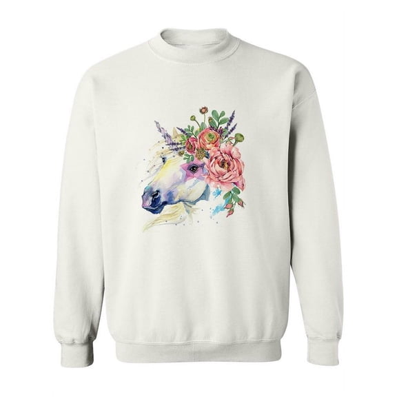 Fantasy Unicorn Watercolor Sweatshirt Women -Image by Shutterstock, Female XX-Large