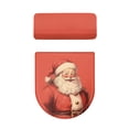 thumbnail image 2 of HELLHERO Universal Polyester Fabric Toilet Covers Set, Machine Washable Stays in Place Toilet Cover Set for Bathroom Supplies, Father Christmas, 2 of 5
