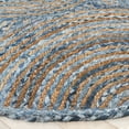 thumbnail image 3 of SAFAVIEH Cape Cod Bora Geometric Area Rug, Blue/Natural, 6' x 6' Round, 3 of 11