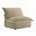 thumbnail image 2 of Modern Camel Corduroy Armless Sofa - 85×80×75cm, Sturdy & Removable, 2 of 18