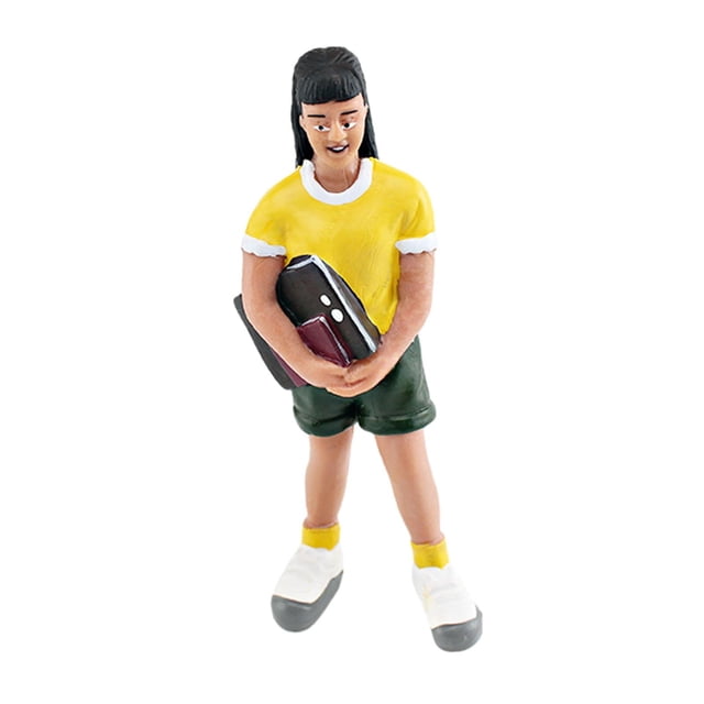 Figura en miniatura de personas pequeñas, tren, ferrocarril, proyectos de bricolaje pintados, accesorios de construcción, escena de película, diseño Chica