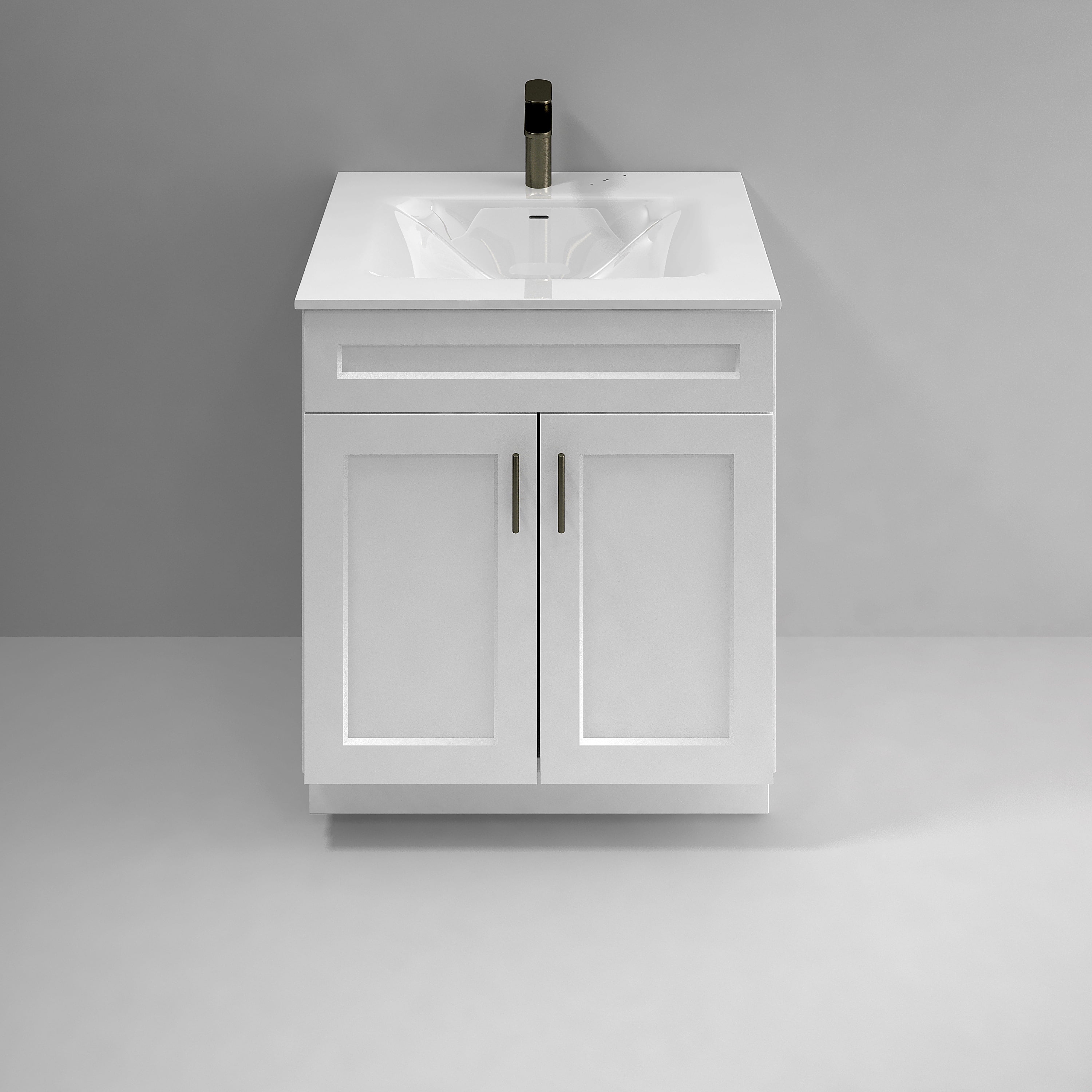 White Shaker Sink Base Bathroom Vanity Ready-to-Assemble Cabinet 30" Width