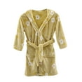 thumbnail image 2 of BRGZLK Kids Fleece Robes Boys Girls Cute Floral Print Plush Soft Flannel Warm Fluffy Bathrobe Home Absorbent Hooded Bath Towels for 3-12 Years Yellow Free Size, 2 of 4